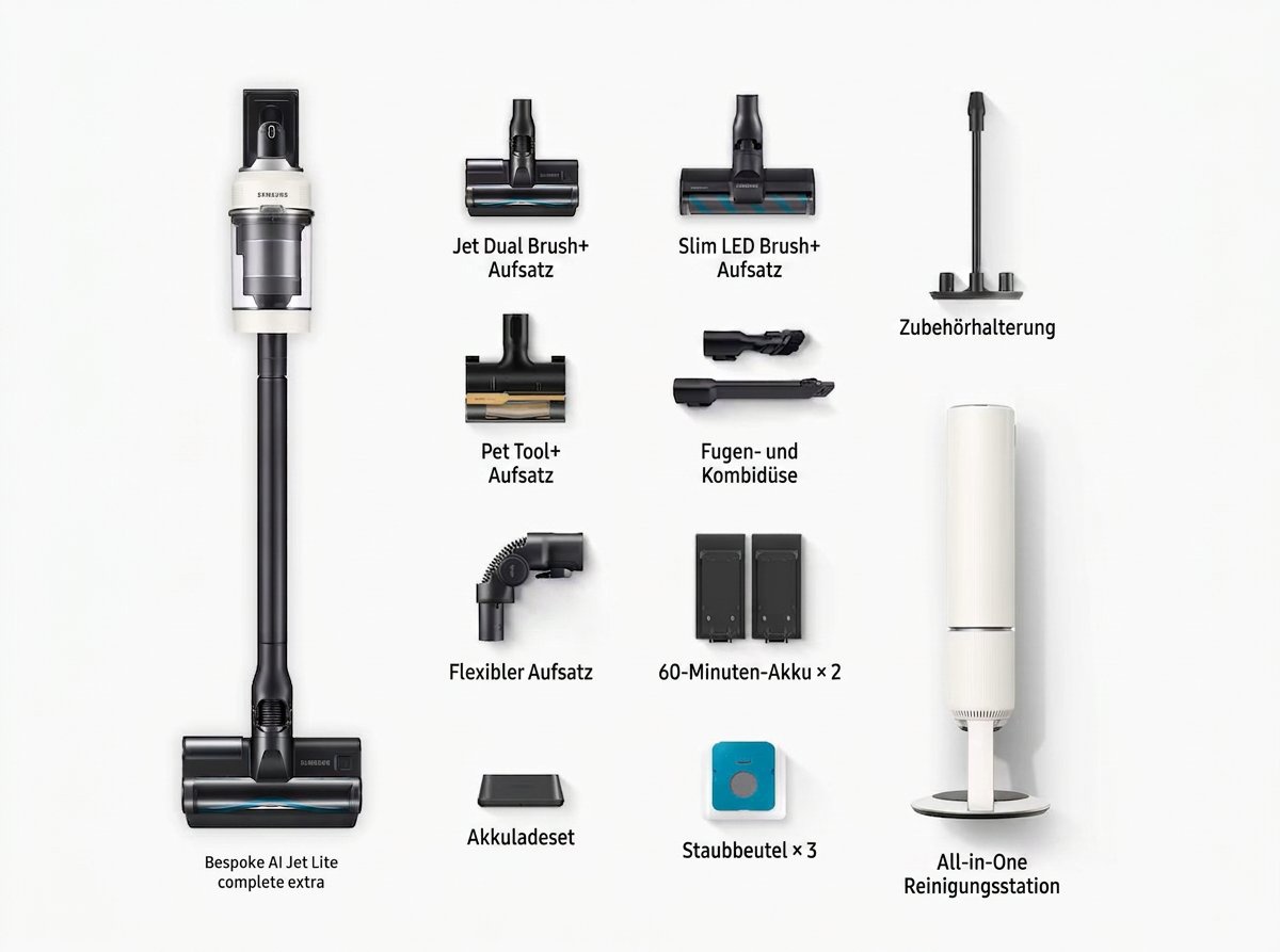 Staubsauger Samsung VS80F28DES/GE Bespoke AI Jet Lite complete extra