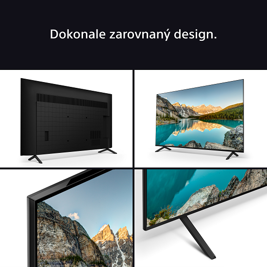 The Sony Smart TV has a slim aluminium frame with a recessed surface