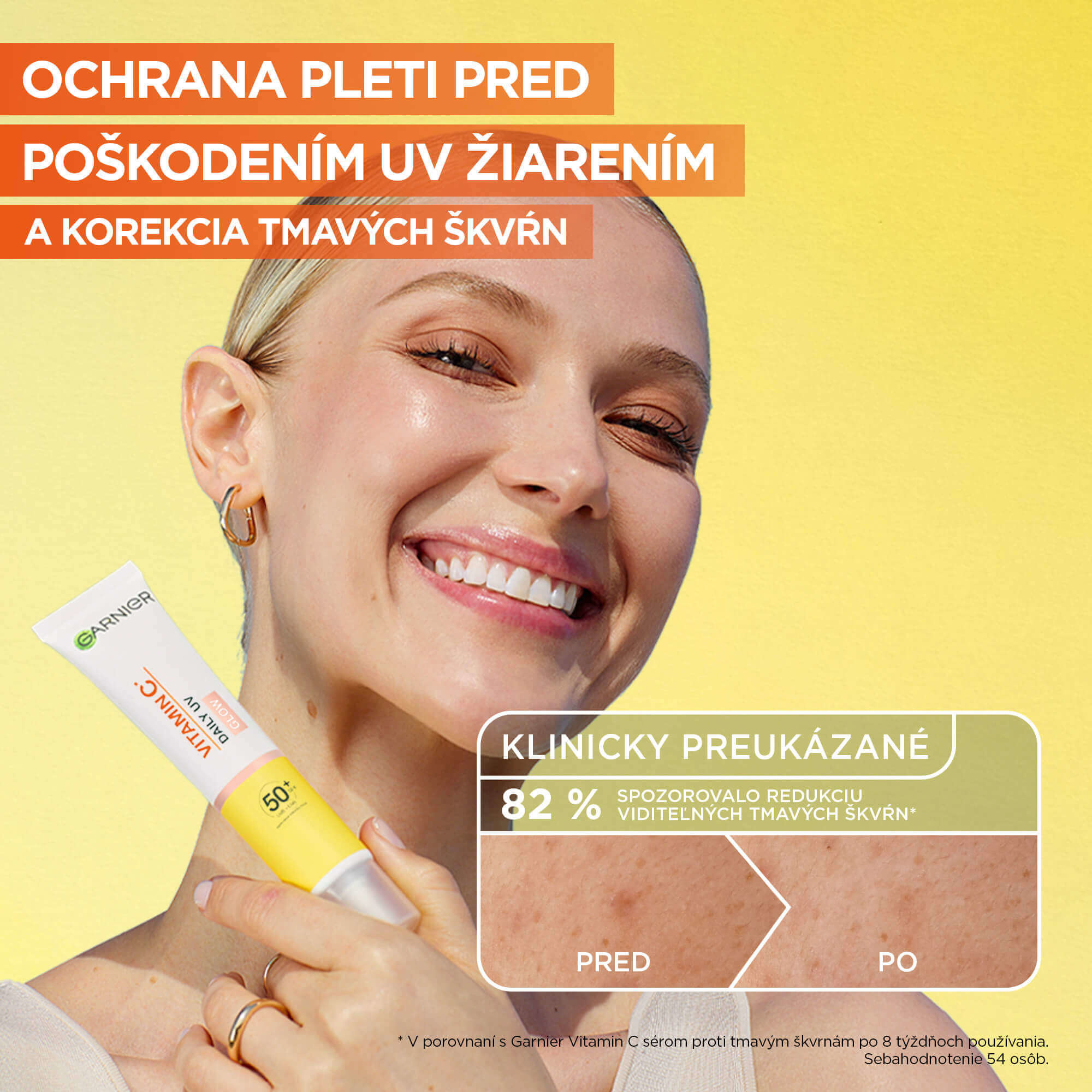 Pleťový fluid GARNIER Skin Naturals Vitamín C UV fluid SPF 50+ glow 40 ml
