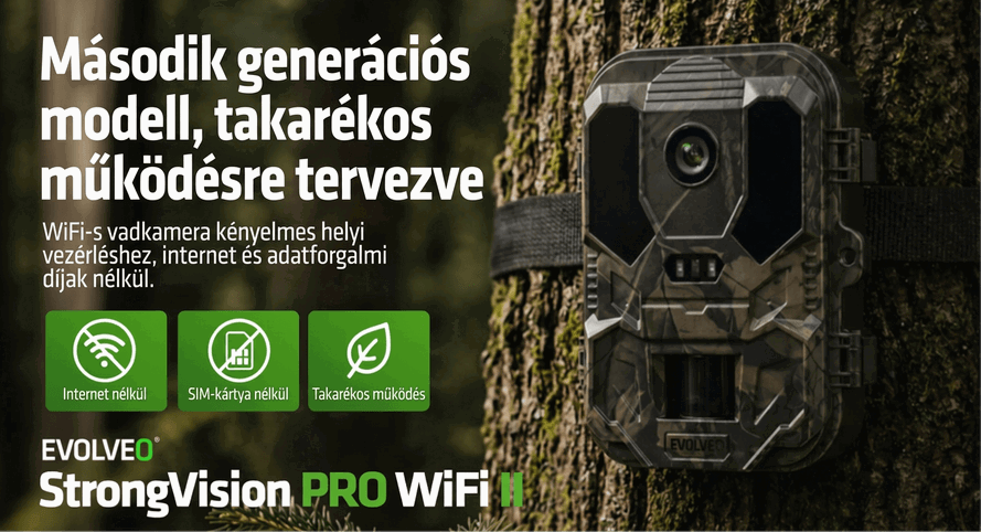 EVOLVEO StrongVision PRO WiFi II vadkamera, 10 000 mAh