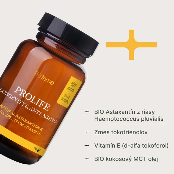 Antioxidačná zmes s E vitamínom Trime ProLife, 120 kapsúl Antioxidanty a vitamín E Trime ProLife, 120 kapsúl