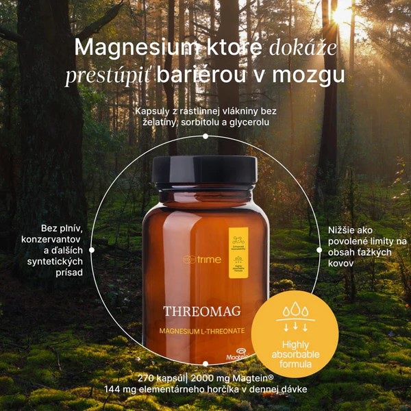 Horčík Trime ThreoMag Horčík L-threonát 270 kapsúl