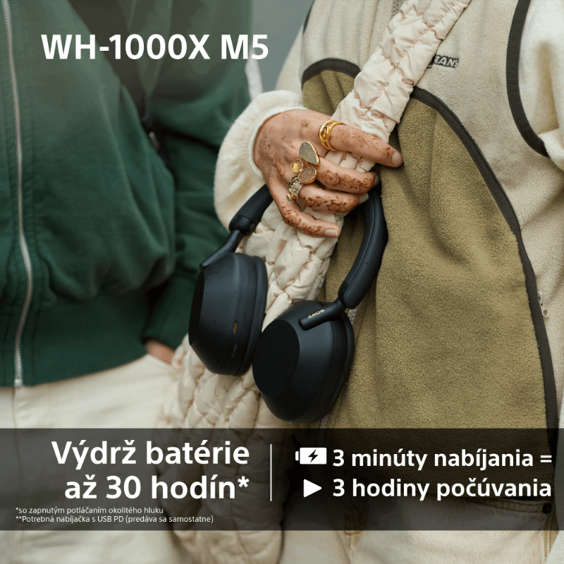 Bezdrôtové slúchadlá Sony Noise Cancelling WH-1000XM5