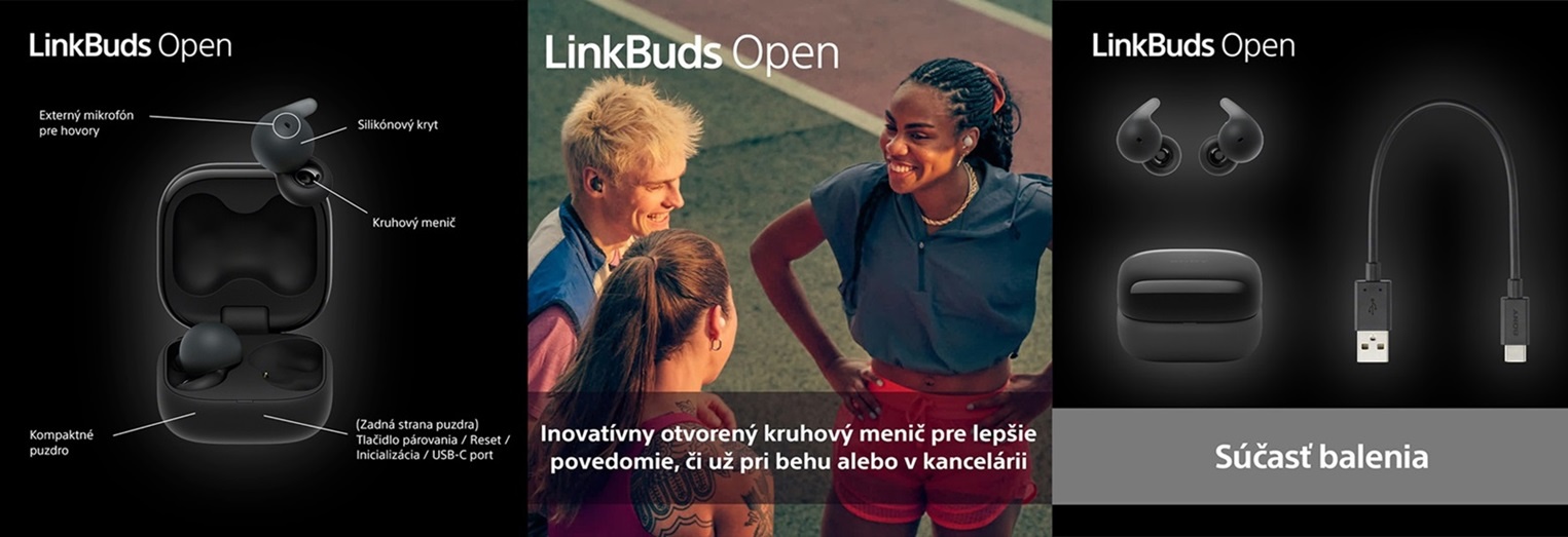 Bezdrôtové slúchadlá Sony True Wireless LinkBuds Open
