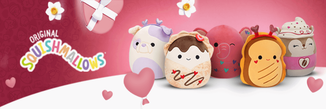 Squishmallows Valentin nap