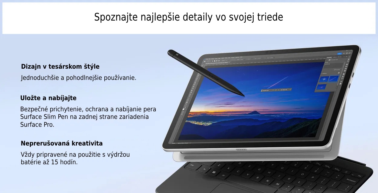 Klávesnica Microsoft Surface Pro s perom Slate