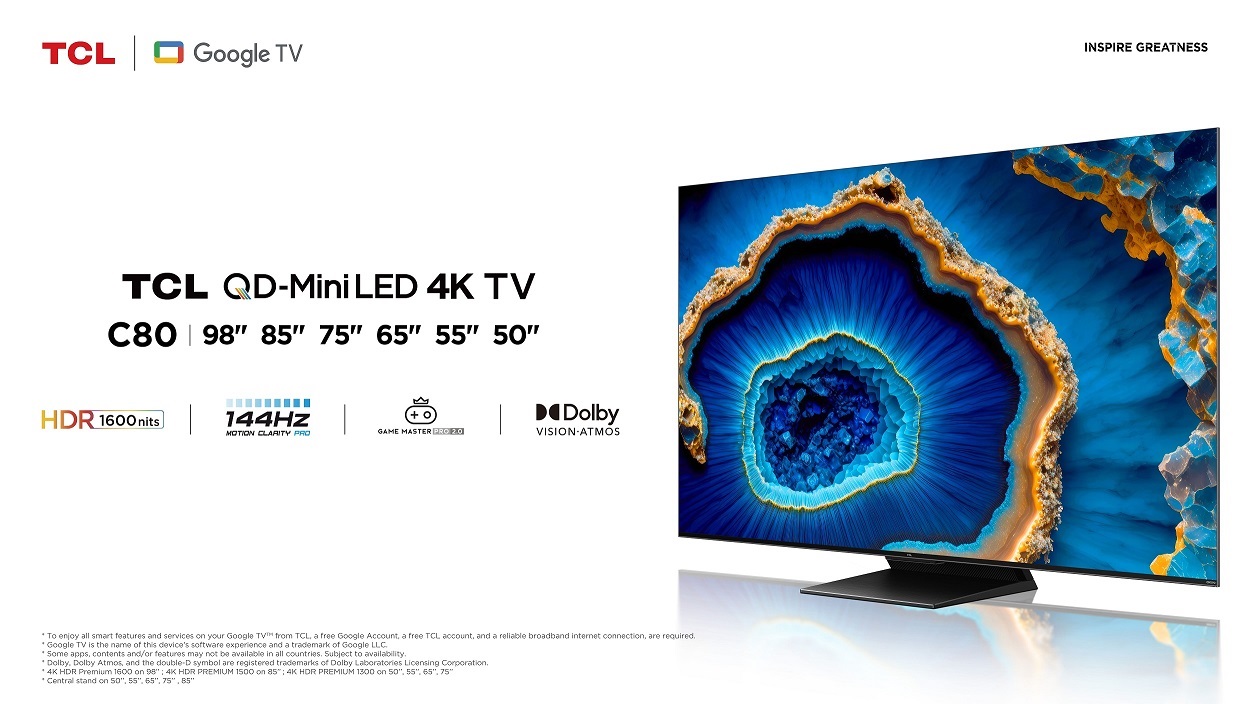 Smart OLED televízor 85" TCL 85C805 Google TV