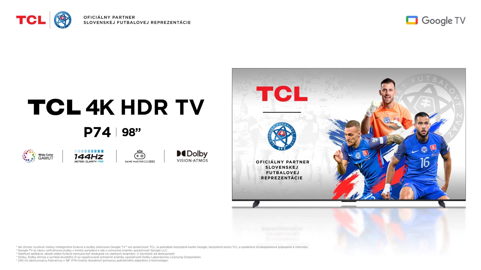 Google televízor LED TV TCL 98P743