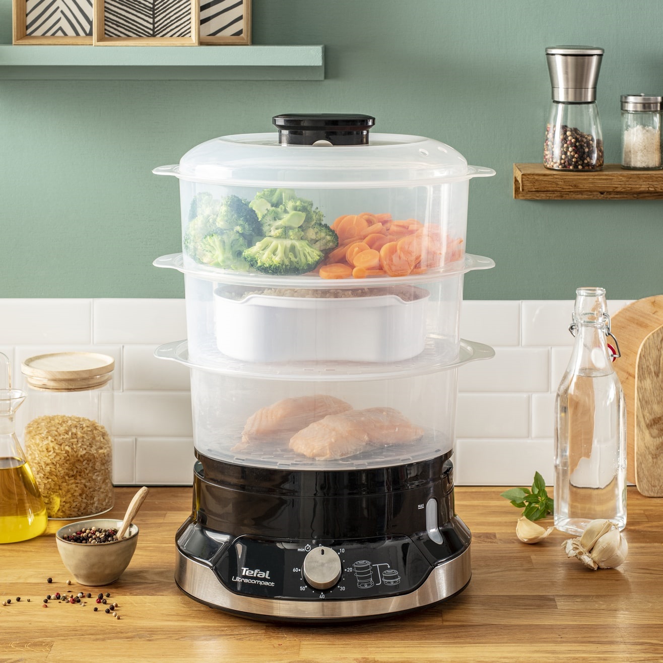 Tefal VC204810 Ultra Compact Food Steamer Tefal VC204810 Ultra Compact Food Steamer