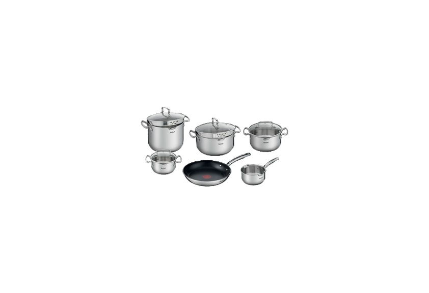 efal 10-piece Duetto+ cookware set G732SA55