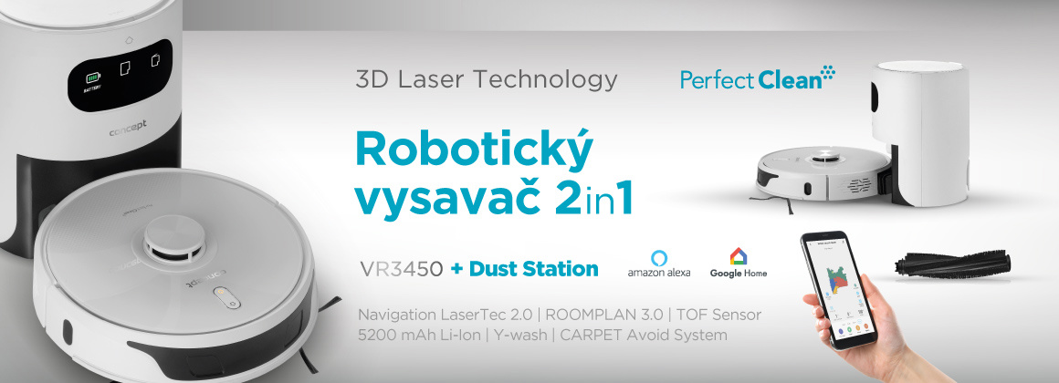 Concept VR3450 Perfect Clean robotic vacuum cleaner Concept VR3450 Perfect Clean robotic vacuum cleaner