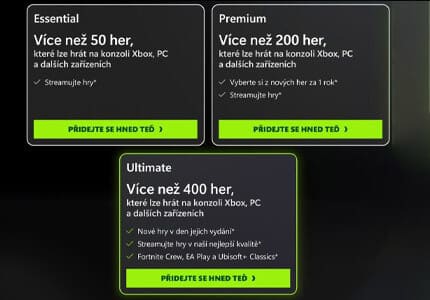 Xbox Game Pass – Ultimate, Premium, Essential