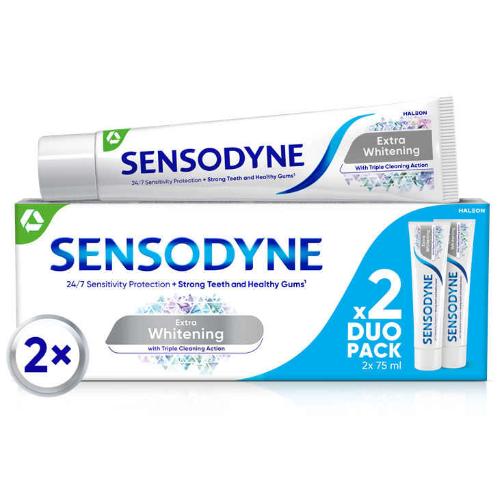 SENSODYNE Extra Whitening Toothpaste 2 × 75 ml