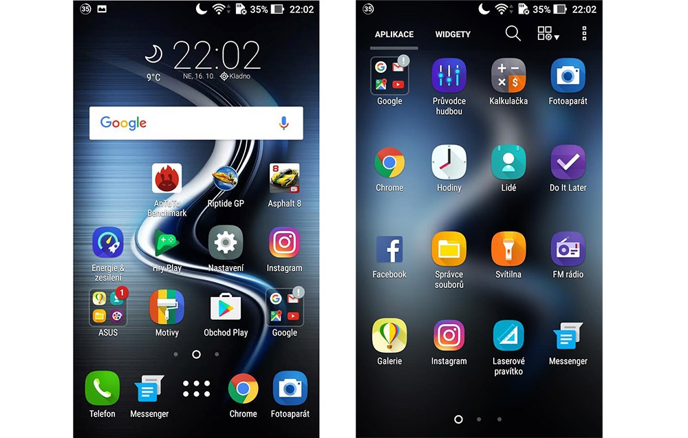 Grafická nadstavba ZenUI 3.0 nás odrazuje svými zbytečnými aplikacemi. Asus ZenFone 3 - rohraní, ZenUI 3.0
