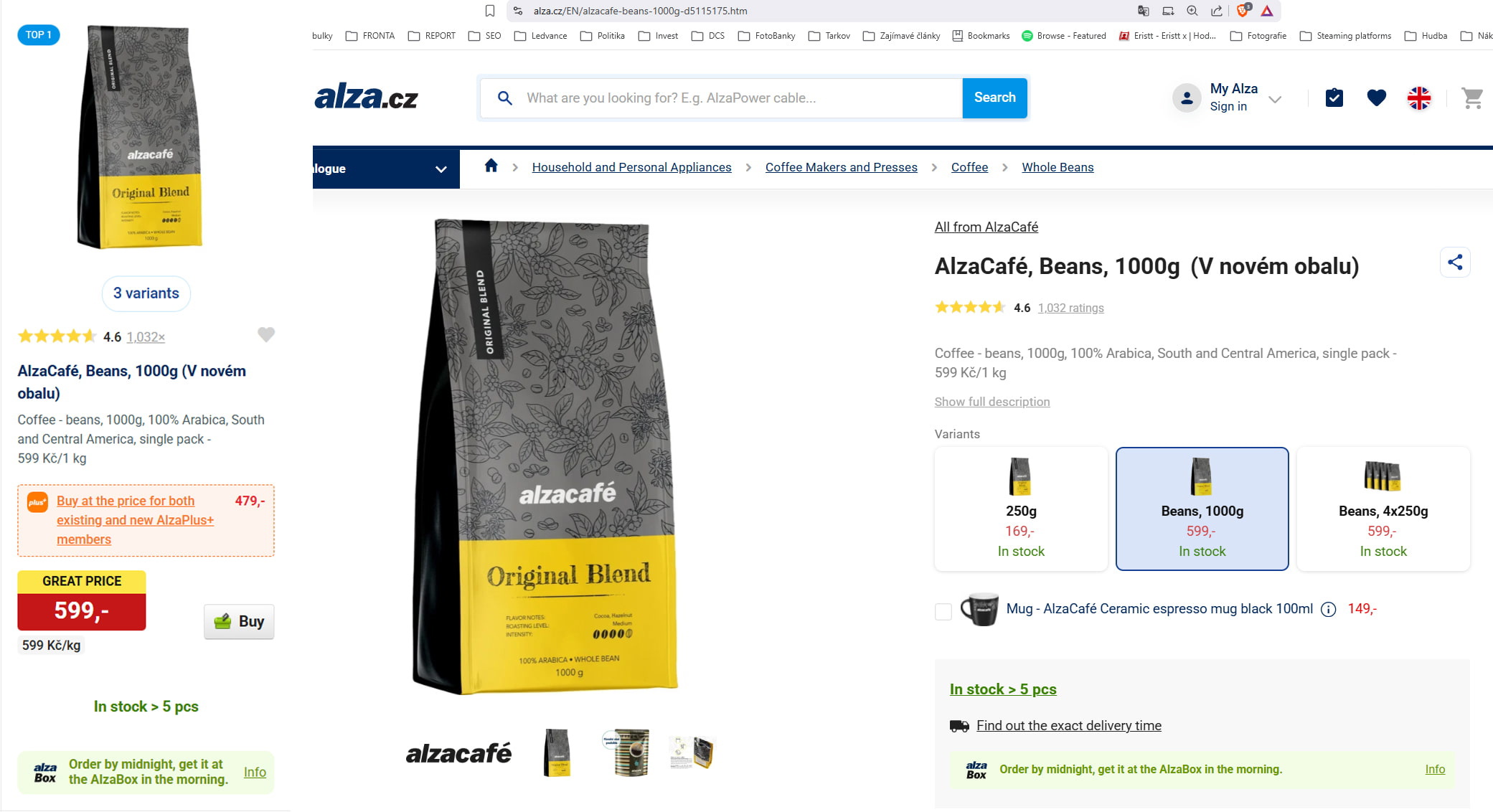 Filtrování produktů