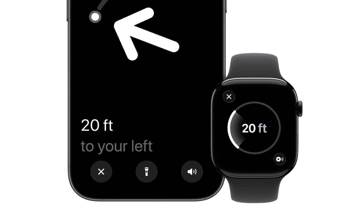 Apple AirTag 2. generace, přesné hledání na Apple Watch