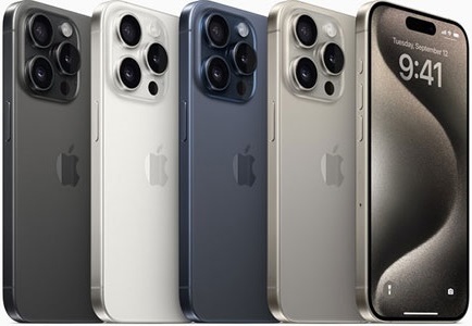 iPhone Pro 15 a iPhone Pro Max barevné varianty