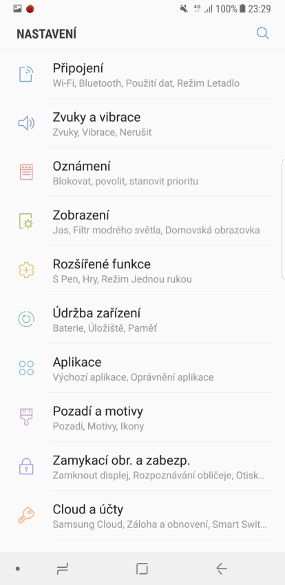 Samsung Galaxy Note8 UI