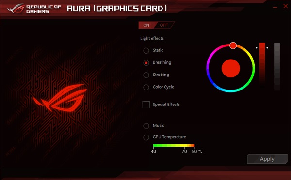 Asus Strix GTX 1070 Ti A8G Gaming Aura