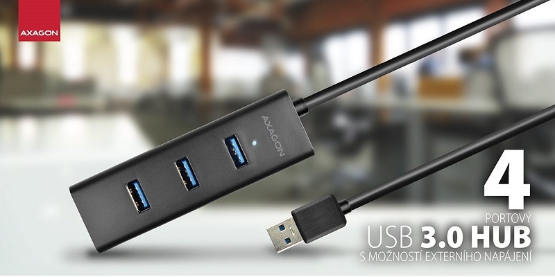 USB huby AXAGON ponúknu rýchlonabíjanie a až 7 USB portov