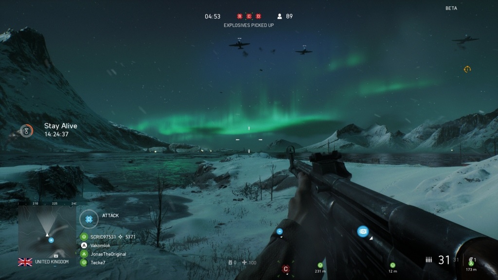 Battlefield V; gameplay: polární záře