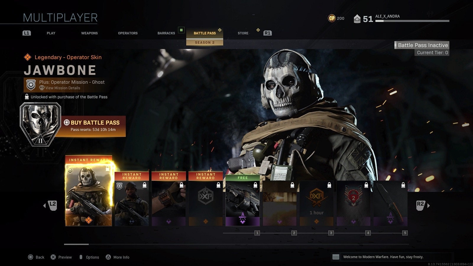 Call of Duty: Modern; screenshot: Ghost operator