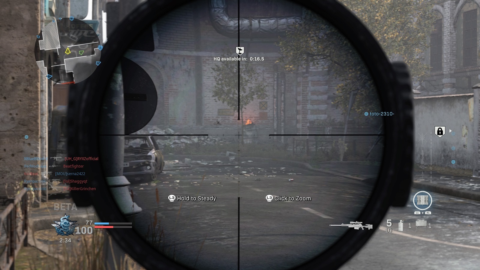 Call of Duty: Modern Warfare; gameplay: sniper rifle