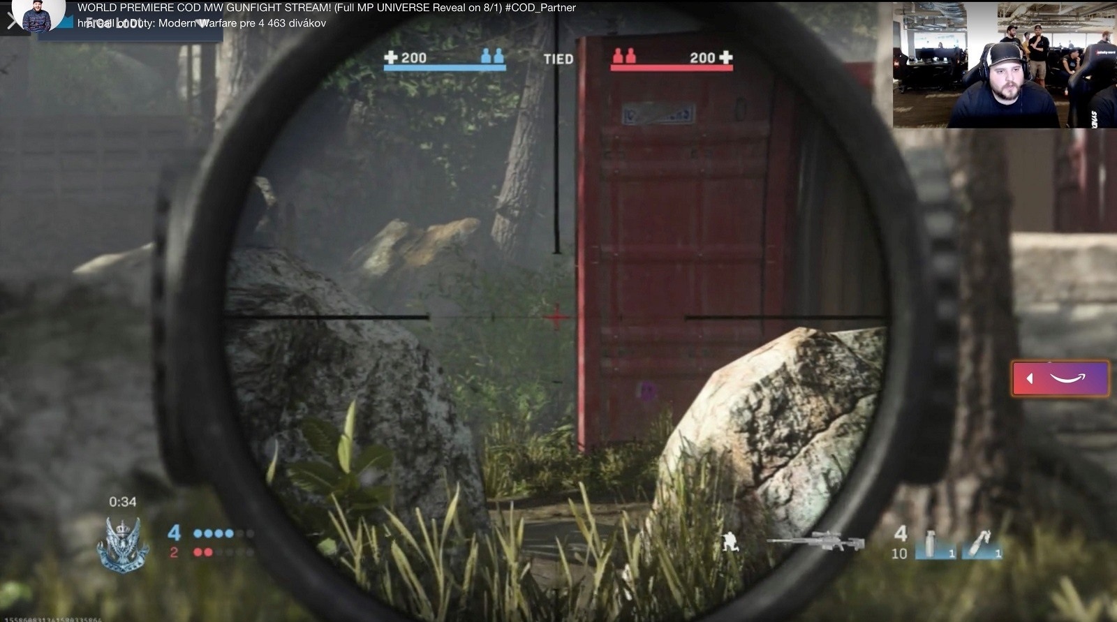 Call of Duty: Modern Warfare; gameplay: twitch stream