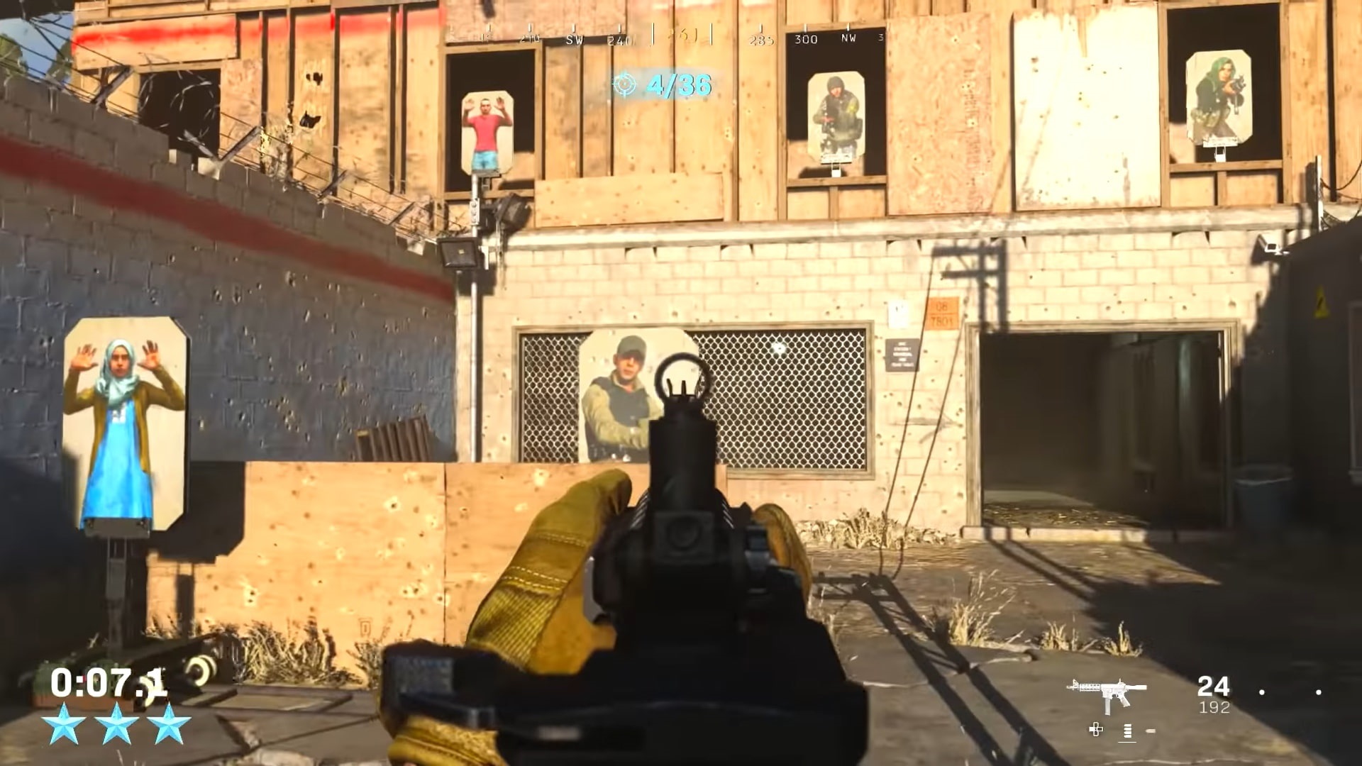Call of Duty: Modern Warfare; screenshot: gun course