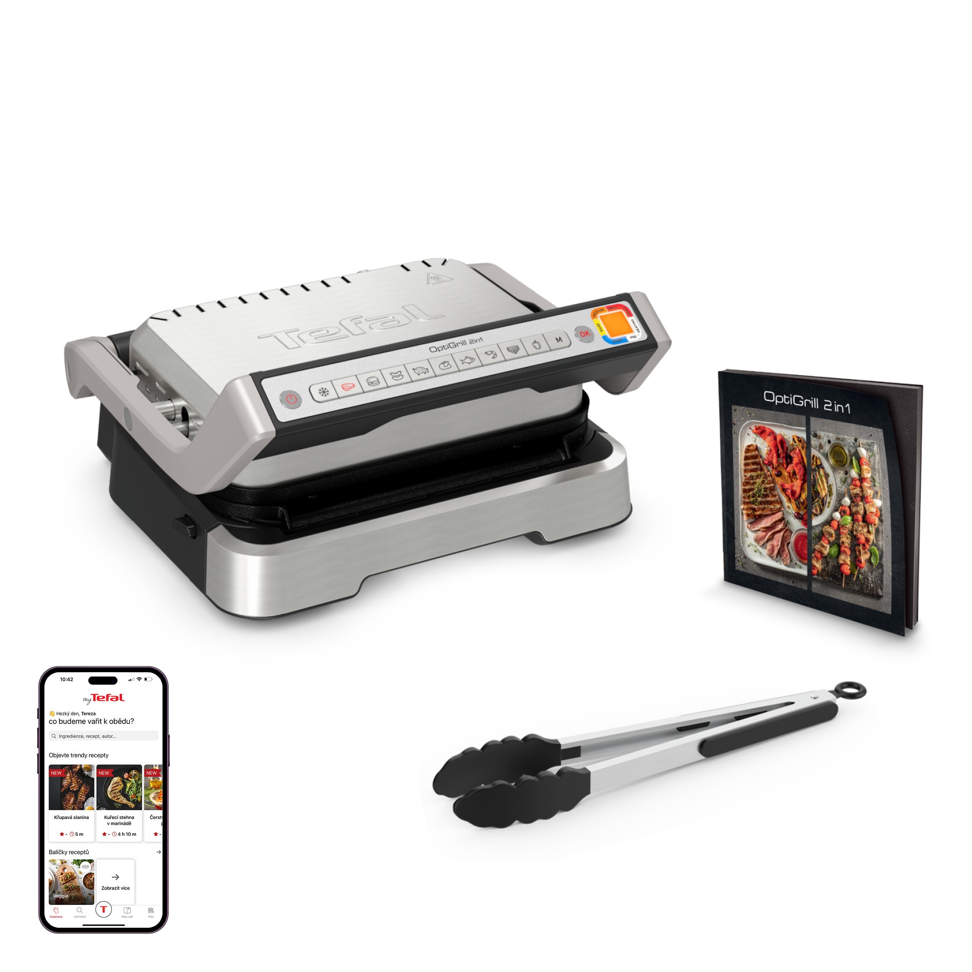 Tefal GC773D30 Optigrill 2in1 kontaktgrill