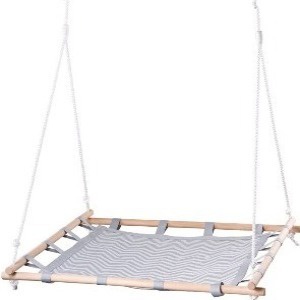 Quadratische Holzschaukel für Kinder