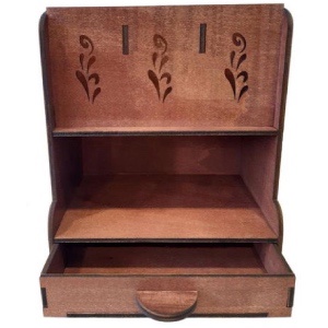 Holz-Organizer für den Schreibtisch