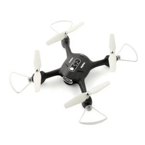 Černý mini dron s kamerou pro děti a bílými vrtulemi