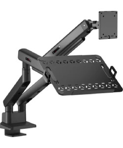 držák pro dva monitory a notebook