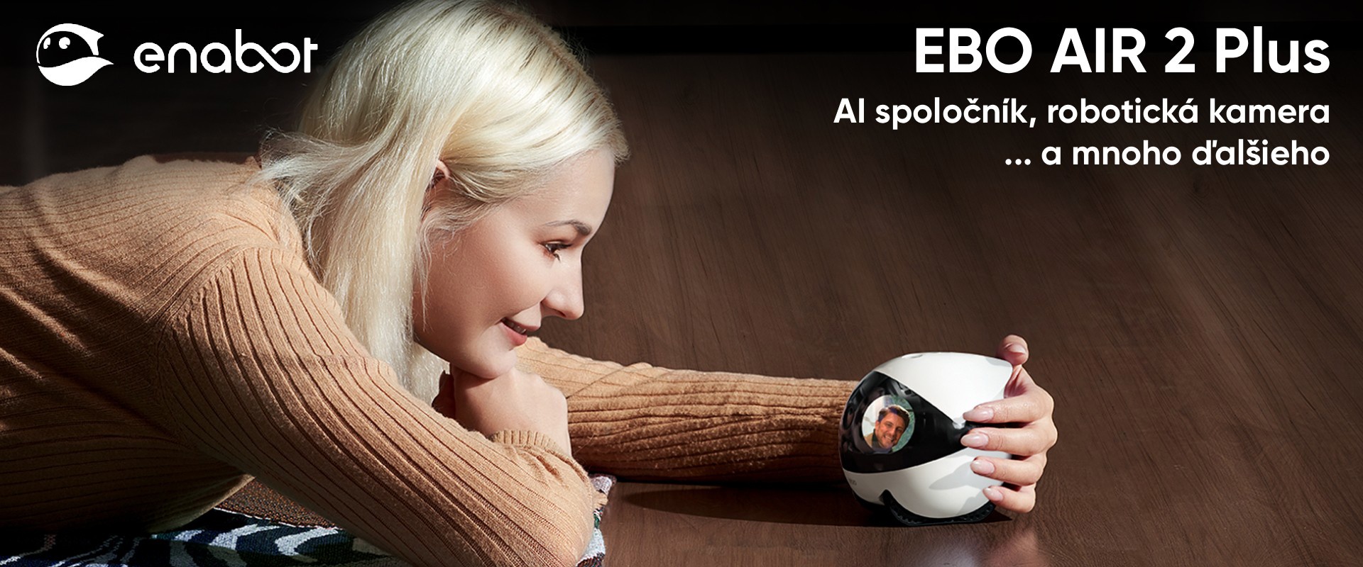 Robotická interiérová kamera Enabot EBO Air2 Plus - Robotický AI spoločník s 3K kamerou