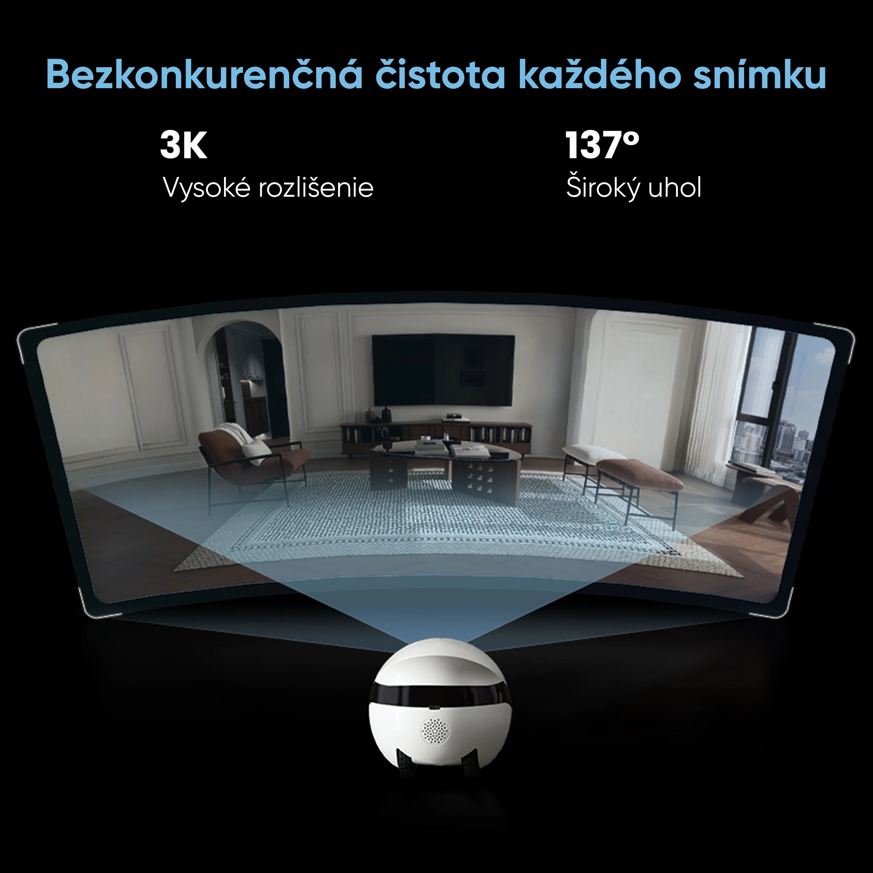 Robotická interiérová kamera Enabot EBO Air2 Plus - Robotický AI spoločník s 3K kamerou