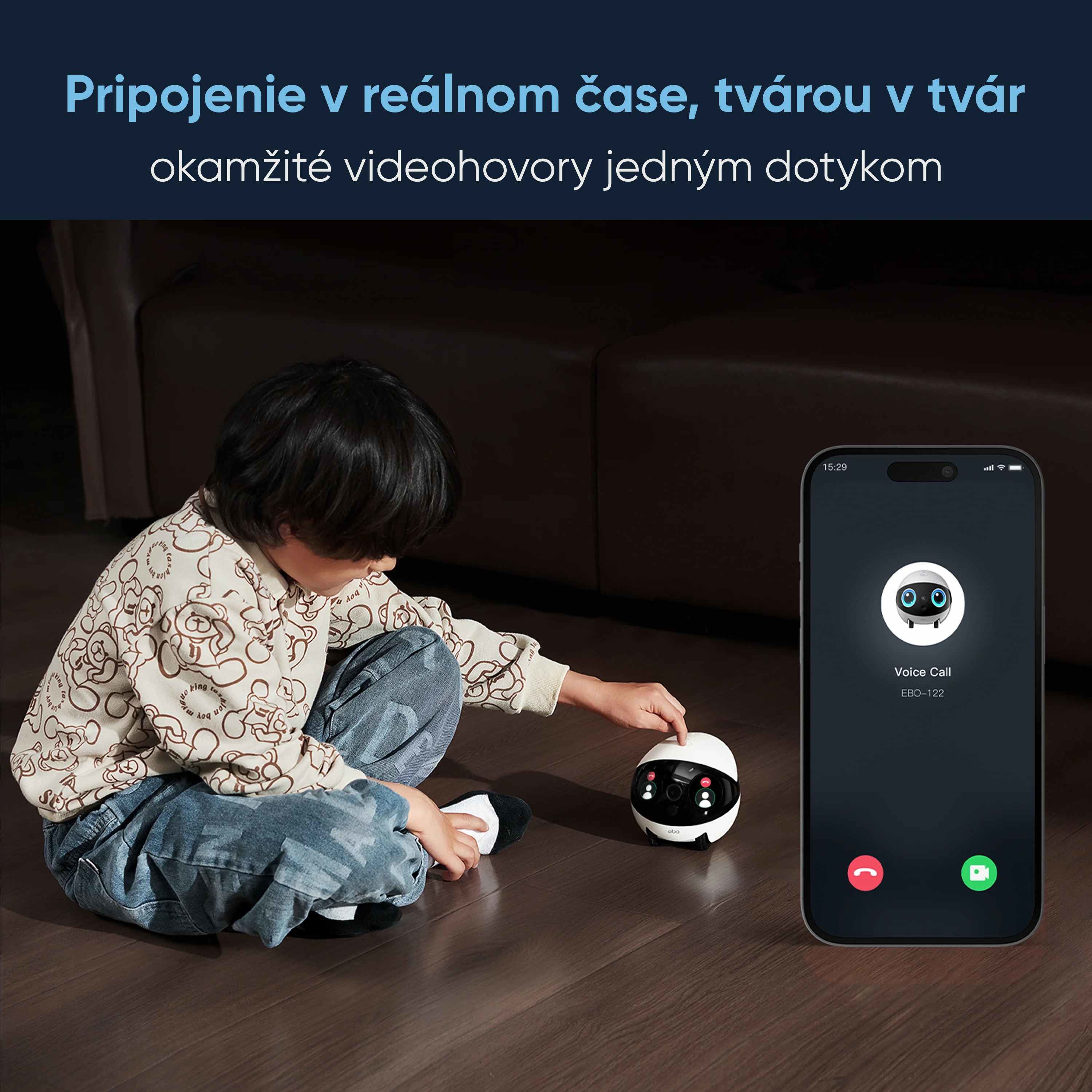 Robotická interiérová kamera Enabot EBO Air2 Plus - Robotický AI spoločník s 3K kamerou