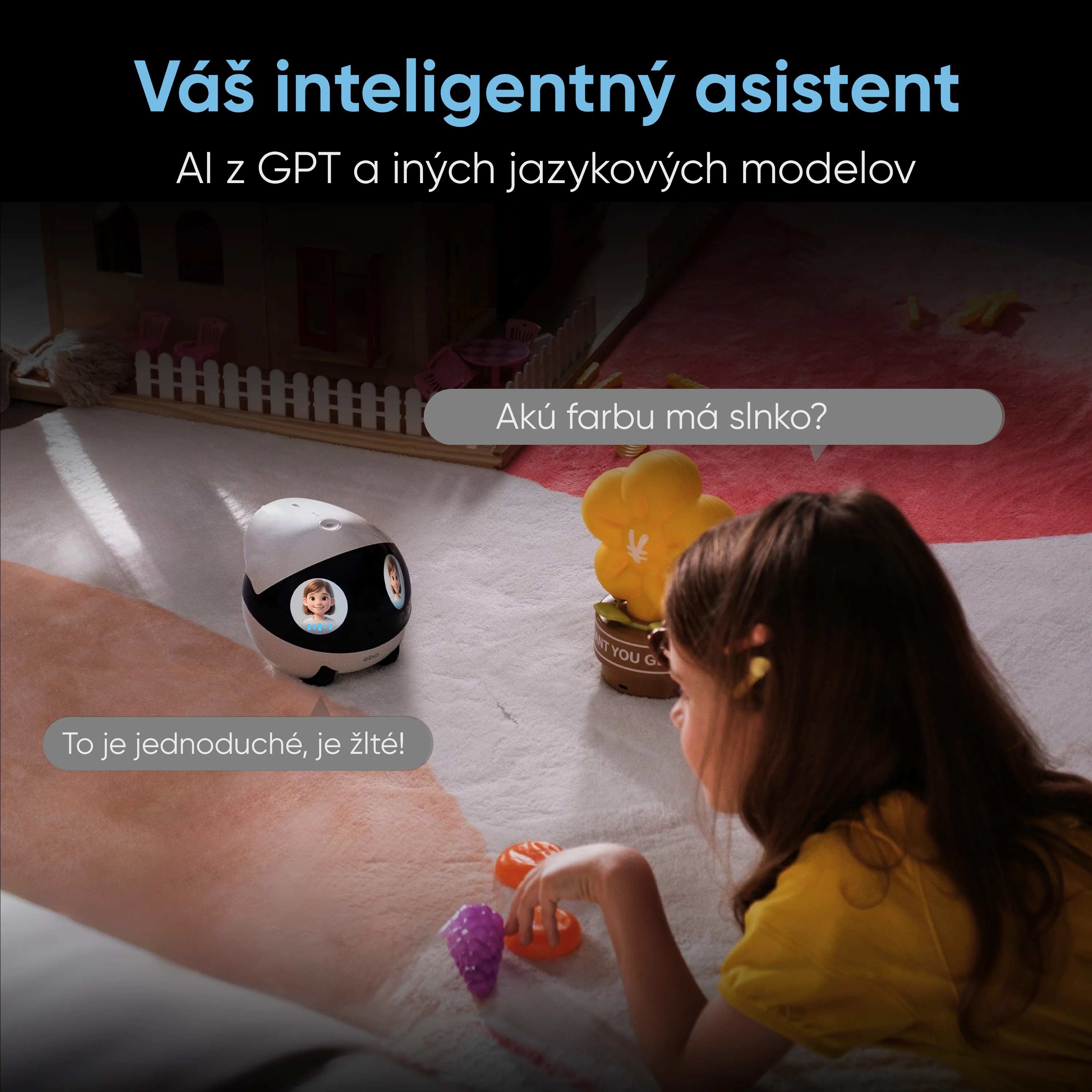 Robotická interiérová kamera Enabot EBO Air2 Plus - Robotický AI spoločník s 3K kamerou