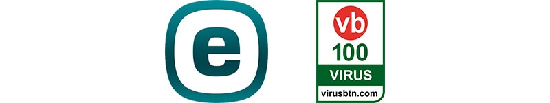 eset logo, virus bulletin VB100