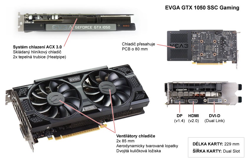 EVGA GTX 1050 SSC Gaming PODROBN TEST Alza.cz