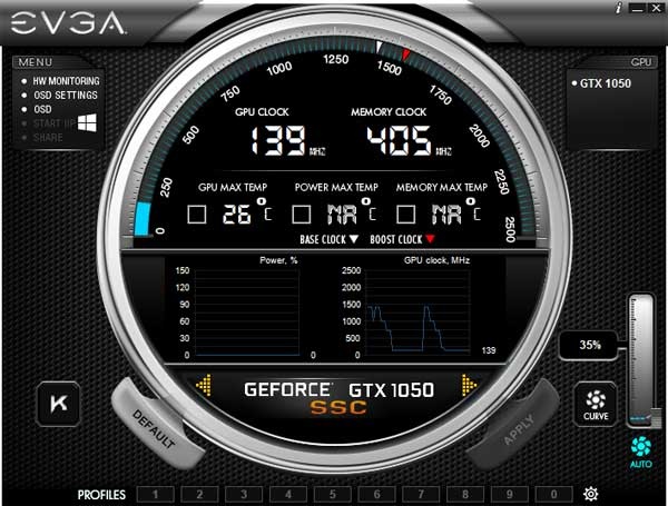 EVGA GTX 1050 SSC Gaming Precision XOC 3