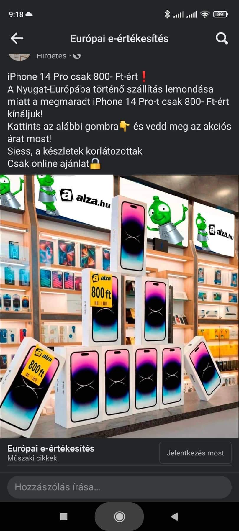 Csalások a közösségi hálózatokon