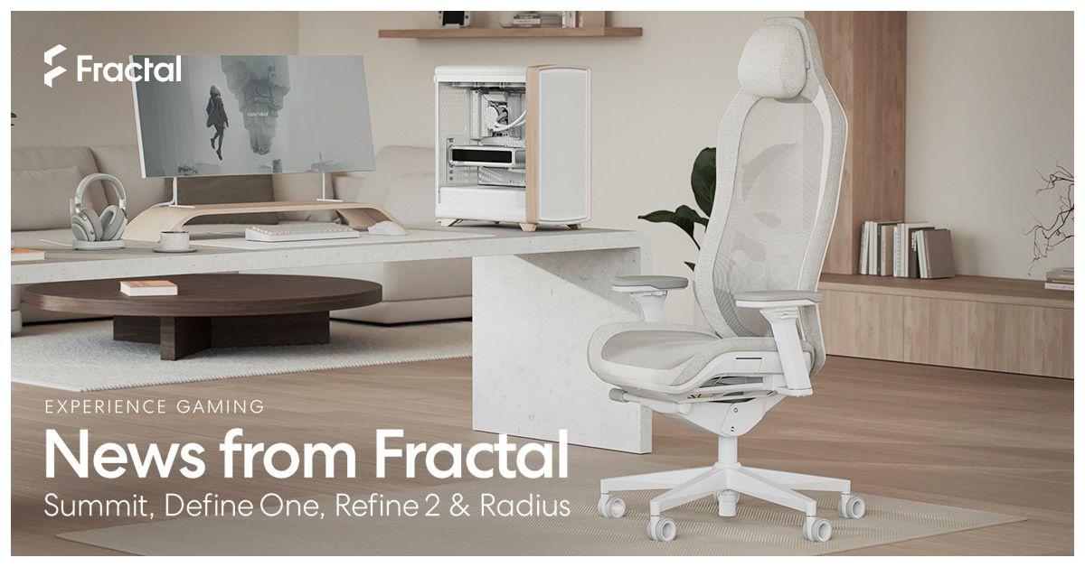 Fractal Design novinky Summit, Define One, Refine 2, Radius
