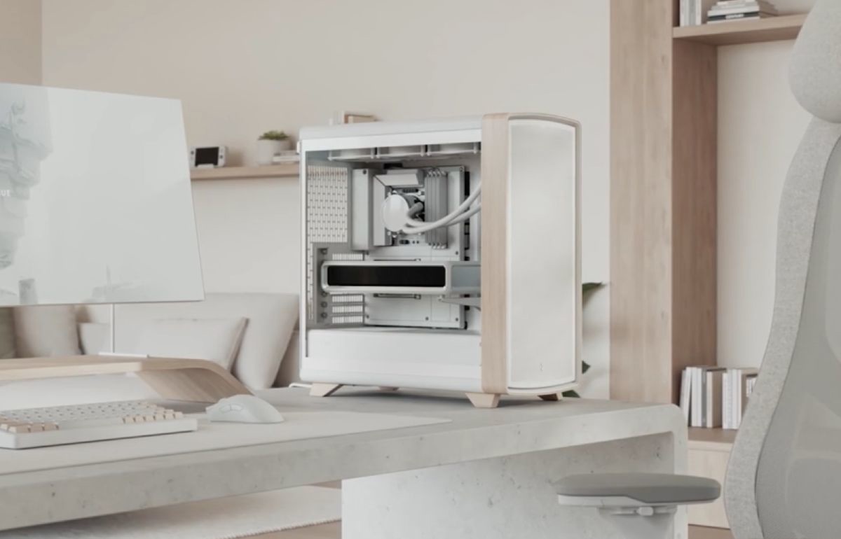 Fractal Design Summit počítačová skříň dřevěné detaily