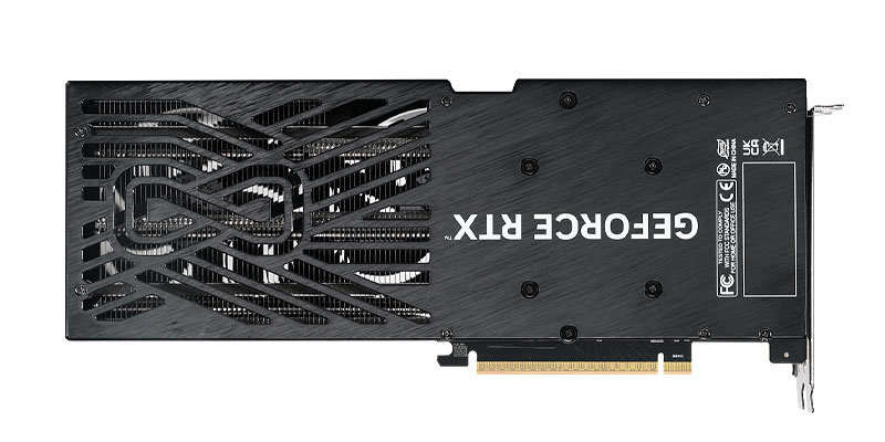 Gainward RTX 5060 Ti PYTHON III OC 16G; zadní strana