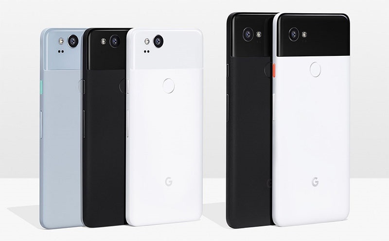 Google Pixel 2; Google Pixel 2 XL; zadní strana