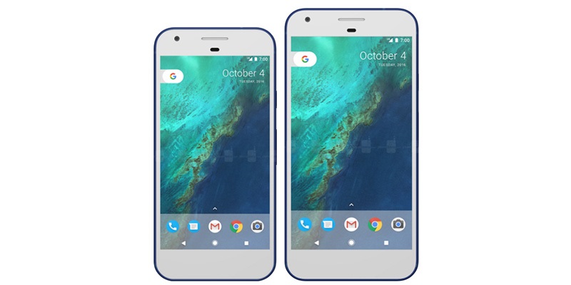 Google Pixel; Google Pixel XL; srovnání velikostí