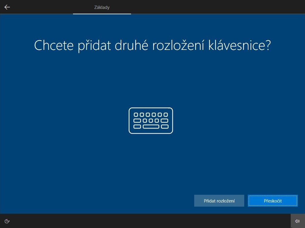 Možnosti nastavení instalace Windows 10