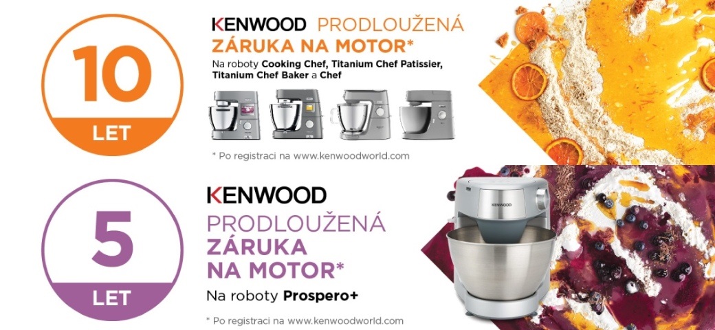 kuchyňské roboty Kenwood s prodlouženou zárukou