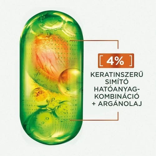 GARNIER Fructis Keratin Sleek Hajmaszk Száraz és göndör hajra 370 ml